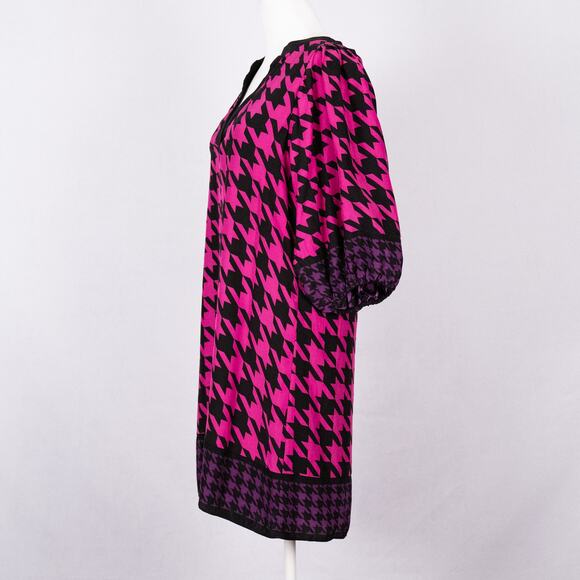 Alice Trixie 100% Silk Dress Women's SZ XS Retro Psychedelic Colorful Geometric - Picture 3 of 7